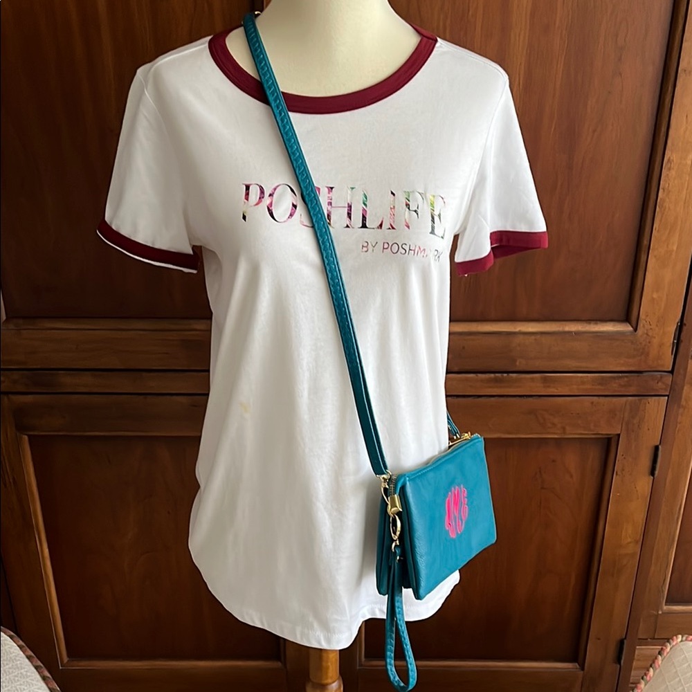 Blue Wristlet Clutch/Crossbody Bag NWOT - Picture 11 of 16